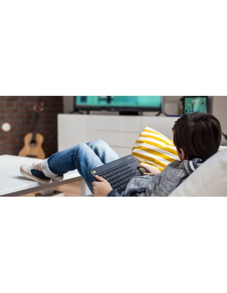 Logitech K400 Plus Tv tastiera RF Wireless QWERTY Inglese Nero