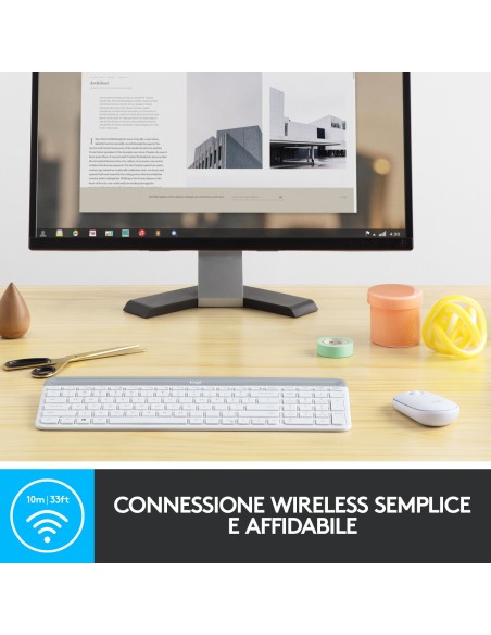 Logitech MK470 Kit Mouse e Tastiera, Layout Italiano Qwerty