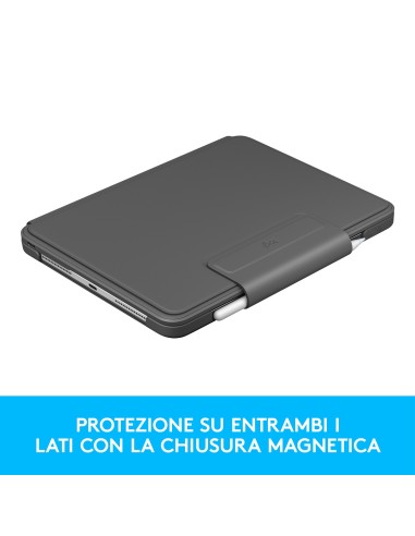 Logitech SLIM FOLIO PRO, custodia Bluetooth con tastiera retroilluminata per iPad Pro da 12,9 pollici (3a e 4a generazione)