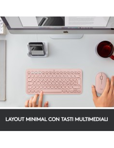Logitech K380 Tastiera Bluetooth Multidispositivo per Mac, Sottile e Compatta, Easy-Switch fino a 3 Dispositivi, Compatibile 2