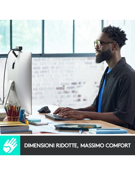 Logitech MX Keys Mini Tastiera Illuminata Wireless, Minimal, Compatta, Bluetooth, Retroilluminata, USB-C, Compatibile con Apple