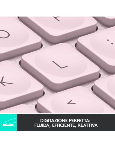 Logitech MX Keys Mini Tastiera Illuminata Wireless, Minimal, Compatta, Bluetooth, Retroilluminata, USB-C, Compatibile con Apple