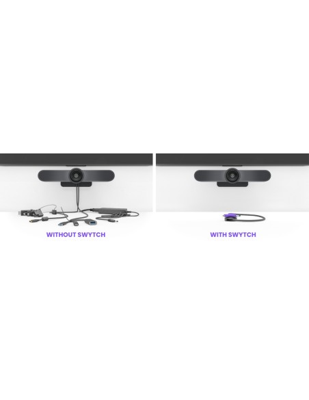 Logitech Swytch Trasmettitore e ricevitore AV Nero, Viola