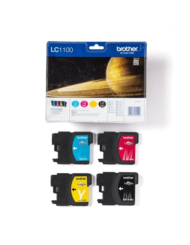 Brother LC1100VALBP cartuccia d'inchiostro 4 pz Originale Nero, Ciano, Magenta, Giallo