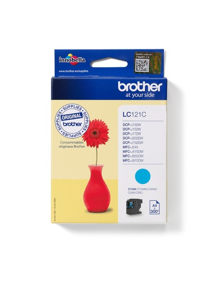 Brother LC121C cartuccia d'inchiostro 1 pz Originale Ciano
