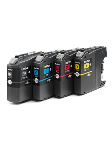 Brother LC121VALBP cartuccia d'inchiostro 4 pz Originale Nero, Ciano, Magenta, Giallo