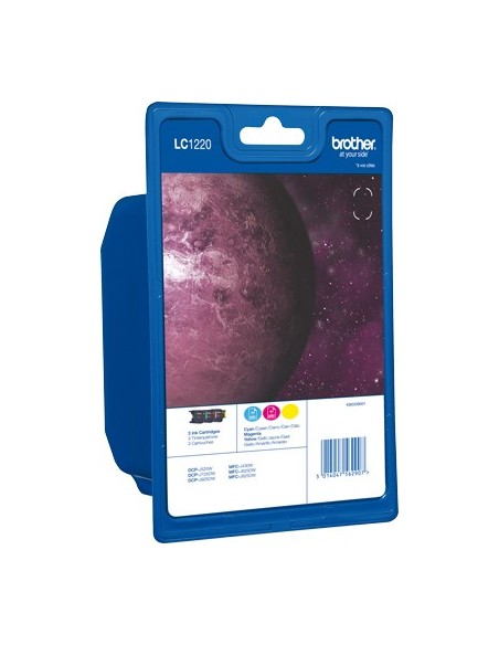 Brother LC-1220RBWBP cartuccia d'inchiostro 3 pz Originale Ciano, Magenta, Giallo