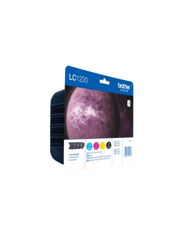 Brother LC1220VALBP cartuccia d'inchiostro 4 pz Originale Nero, Ciano, Magenta, Giallo