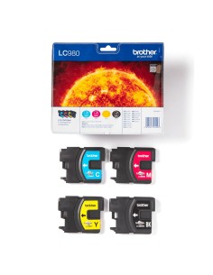Brother LC980VALBP cartuccia d'inchiostro 4 pz Originale Nero, Ciano, Magenta, Giallo 2