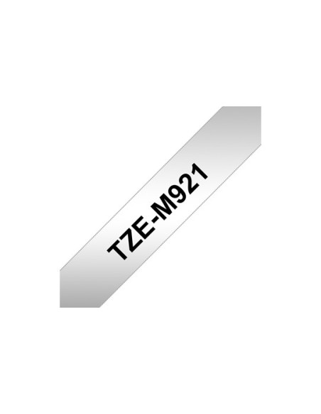 Brother TZe-M921 nastro per etichettatrice Nero su metallizzato