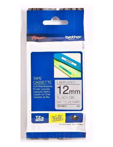 Brother TZe-M931 nastro per etichettatrice Nero su argento