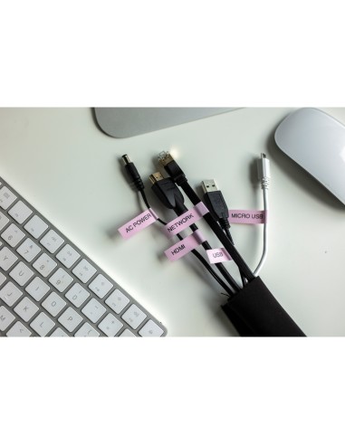 Brother TZE-MQE31 nastro per etichettatrice Nero su rosa