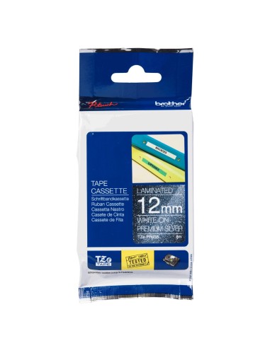 Brother TZe-PR935 nastro per etichettatrice Bianco su argento