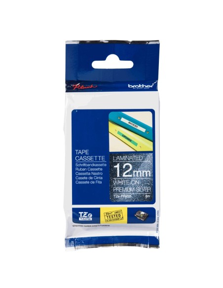 Brother TZe-PR935 nastro per etichettatrice Bianco su argento