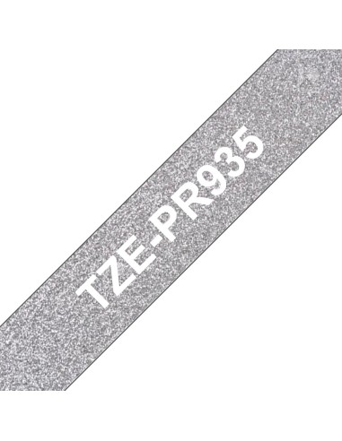 Brother TZe-PR935 nastro per etichettatrice Bianco su argento