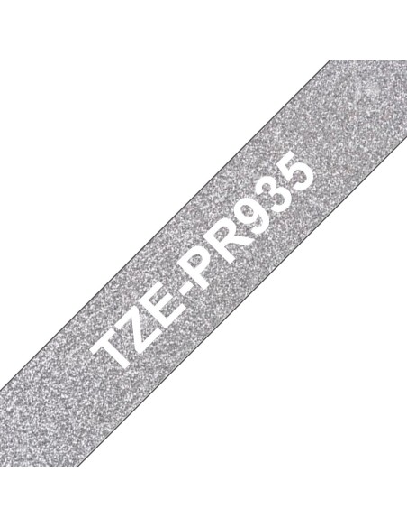 Brother TZe-PR935 nastro per etichettatrice Bianco su argento