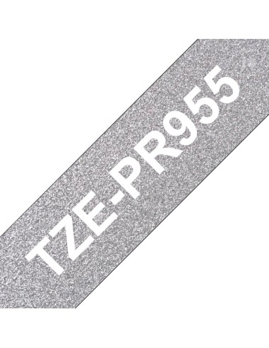 Brother TZe-PR955 nastro per etichettatrice Bianco su argento