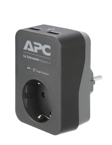 APC PME1WU2B-GR protezione da sovraccarico Nero, Grigio 1 presa(e) AC 230 V
