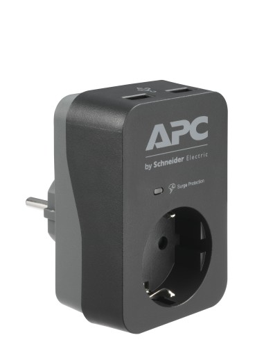 APC PME1WU2B-GR protezione da sovraccarico Nero, Grigio 1 presa(e) AC 230 V