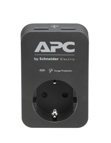 APC PME1WU2B-GR protezione da sovraccarico Nero, Grigio 1 presa(e) AC 230 V