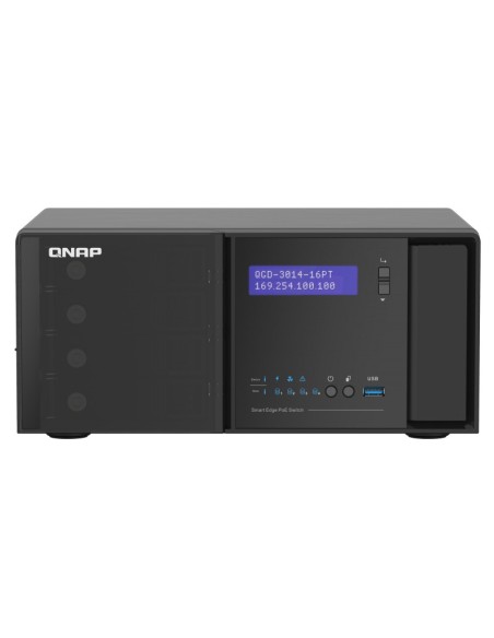 QNAP QGD-3014-16PT-8G switch di rete Gestito Gigabit Ethernet (10 100 1000) Supporto Power over Ethernet (PoE) Nero