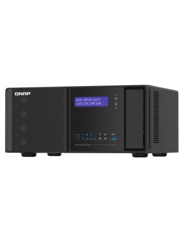 QNAP QGD-3014-16PT-8G switch di rete Gestito Gigabit Ethernet (10 100 1000) Supporto Power over Ethernet (PoE) Nero