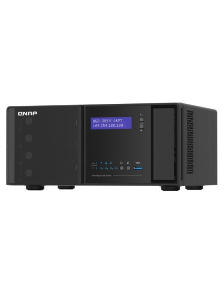 QNAP QGD-3014-16PT-8G switch di rete Gestito Gigabit Ethernet (10 100 1000) Supporto Power over Ethernet (PoE) Nero