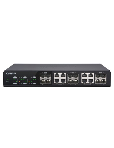 QNAP QSW-M1208-8C switch di rete Gestito L2 10G Ethernet (100 1000 10000) Nero