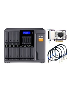 QNAP TL-D1600S contenitore di unità di archiviazione Box esterno HDD SSD Nero, Grigio 2.5 3.5" 2