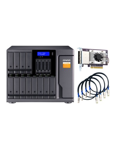 QNAP TL-D1600S contenitore di unità di archiviazione Box esterno HDD SSD Nero, Grigio 2.5 3.5"