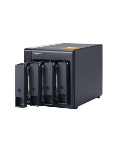 QNAP TL-D400S contenitore di unità di archiviazione Box esterno HDD SSD Nero, Grigio 2.5 3.5"