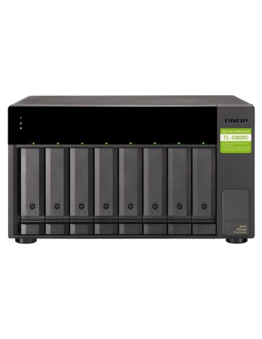 QNAP TL-D800C contenitore di unità di archiviazione Box esterno HDD SSD Nero, Grigio 2.5 3.5"