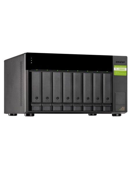 QNAP TL-D800C contenitore di unità di archiviazione Box esterno HDD SSD Nero, Grigio 2.5 3.5"