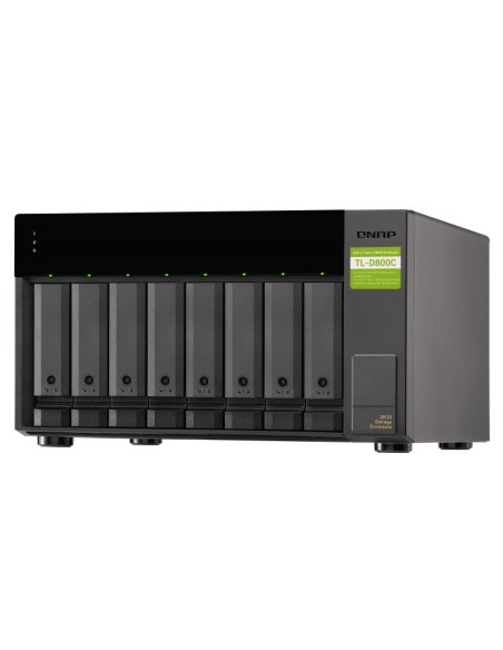 QNAP TL-D800C contenitore di unità di archiviazione Box esterno HDD SSD Nero, Grigio 2.5 3.5"