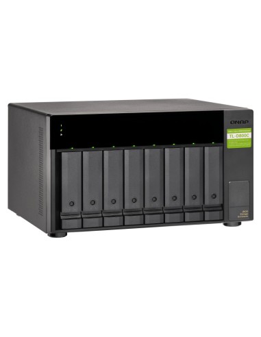 QNAP TL-D800C contenitore di unità di archiviazione Box esterno HDD SSD Nero, Grigio 2.5 3.5"