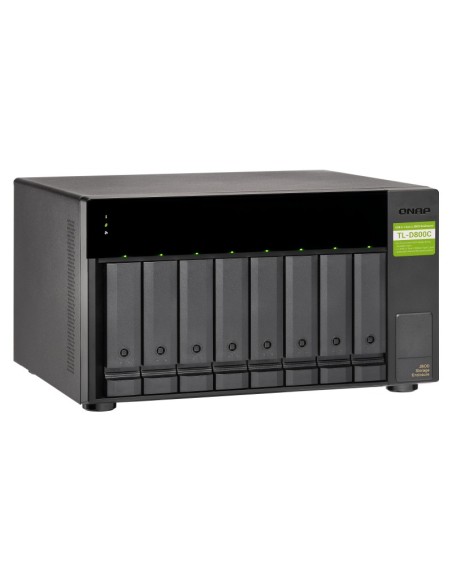 QNAP TL-D800C contenitore di unità di archiviazione Box esterno HDD SSD Nero, Grigio 2.5 3.5"
