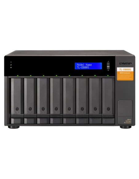 QNAP TL-D800S contenitore di unità di archiviazione Box esterno HDD SSD Nero, Grigio 2.5 3.5"