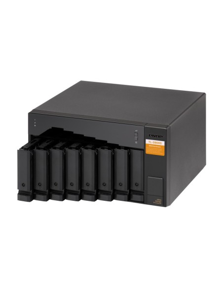 QNAP TL-D800S contenitore di unità di archiviazione Box esterno HDD SSD Nero, Grigio 2.5 3.5"
