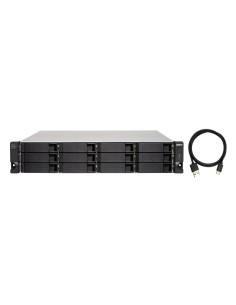 QNAP TL-R1200C-RP contenitore di unità di archiviazione Box esterno HDD SSD Nero, Grigio 2.5 3.5" 2