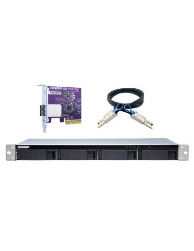 QNAP TL-R400S contenitore di unità di archiviazione Box esterno HDD SSD Nero, Grigio 2.5 3.5"