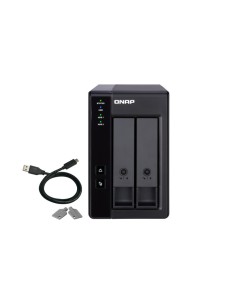 QNAP TR-002 contenitore di unità di archiviazione Box esterno HDD SSD Nero 2.5 3.5" 2