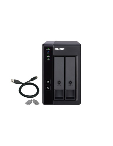 QNAP TR-002 contenitore di unità di archiviazione Box esterno HDD SSD Nero 2.5 3.5"