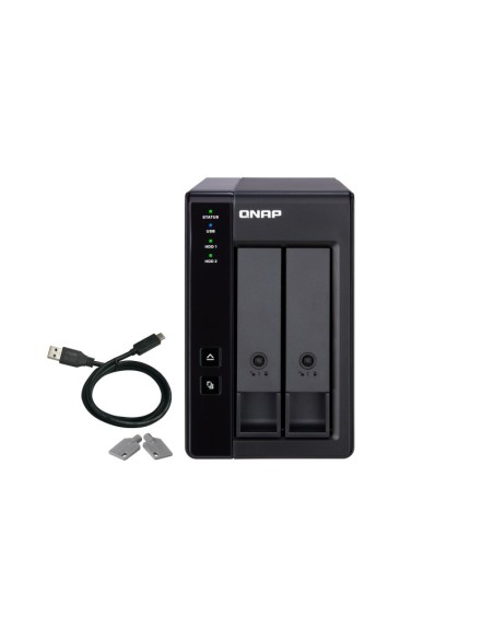 QNAP TR-002 contenitore di unità di archiviazione Box esterno HDD SSD Nero 2.5 3.5"