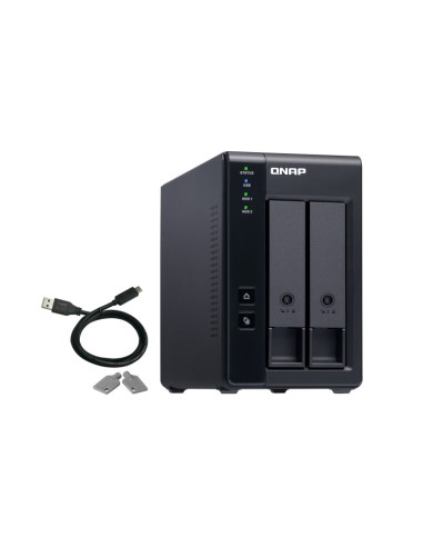 QNAP TR-002 contenitore di unità di archiviazione Box esterno HDD SSD Nero 2.5 3.5"