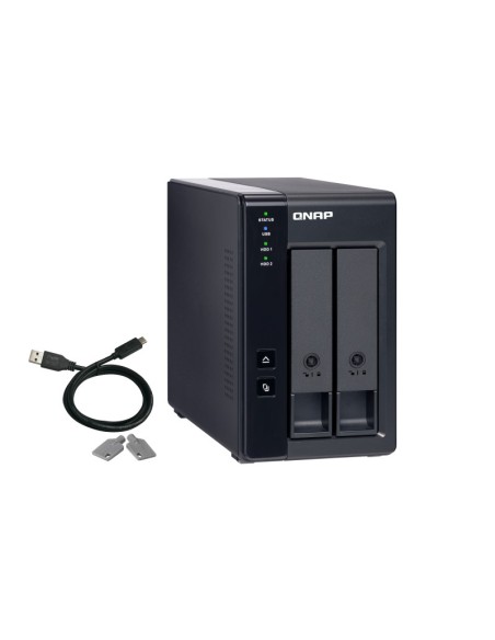 QNAP TR-002 contenitore di unità di archiviazione Box esterno HDD SSD Nero 2.5 3.5"