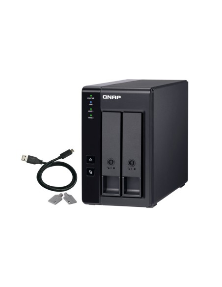 QNAP TR-002 contenitore di unità di archiviazione Box esterno HDD SSD Nero 2.5 3.5"