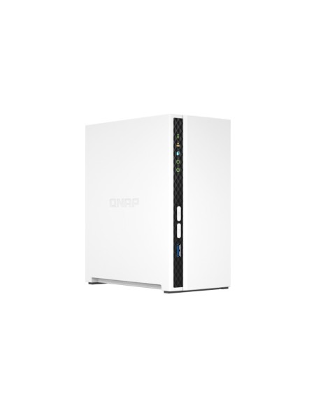 QNAP TS-233 server NAS e di archiviazione Mini Tower Collegamento ethernet LAN Bianco Cortex-A55