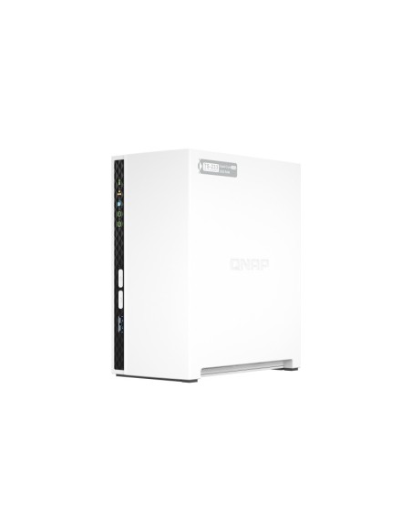 QNAP TS-233 server NAS e di archiviazione Mini Tower Collegamento ethernet LAN Bianco Cortex-A55