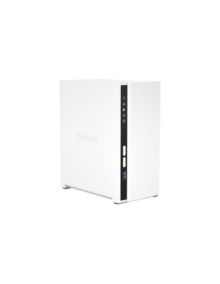 QNAP TS-233 server NAS e di archiviazione Mini Tower Collegamento ethernet LAN Bianco Cortex-A55