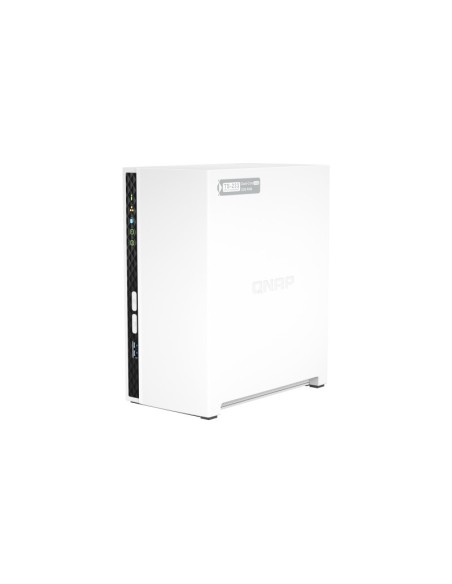 QNAP TS-233 server NAS e di archiviazione Mini Tower Collegamento ethernet LAN Bianco Cortex-A55